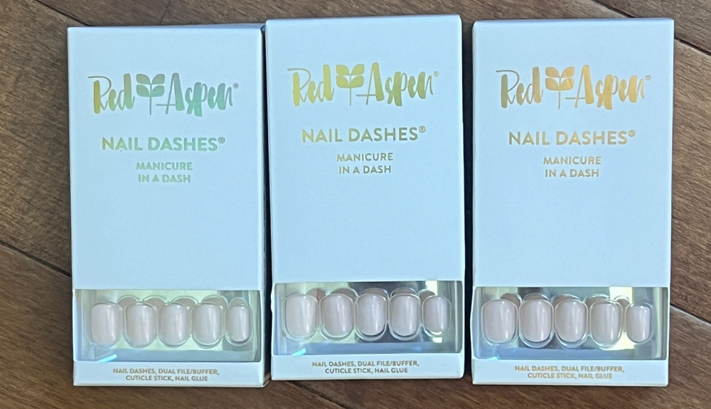 Red Aspen Press On Nails Dez, Short Square 3 Brand NEW Full Sets Fast shipping